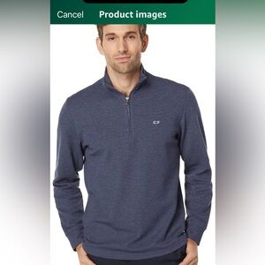 Vineyard Vines Men's Zip-Up Sweater in Blue